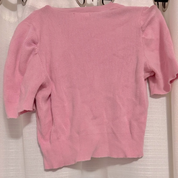 Dolls Kill Pink Cropped Cardigan - Picture 2 of 3